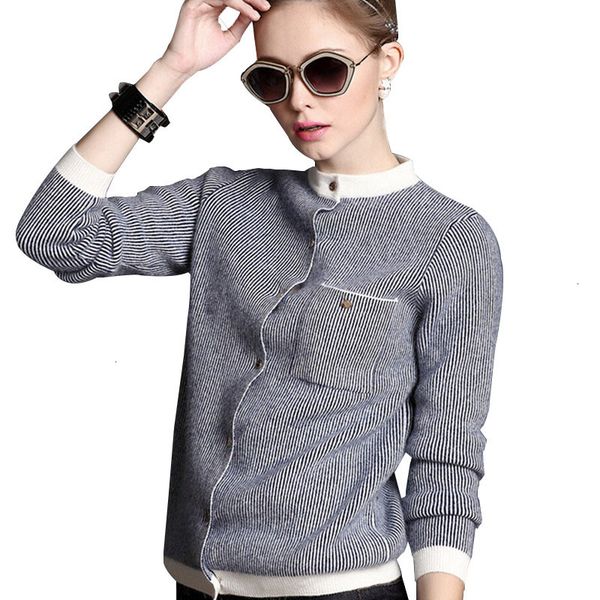 

2021 high new quality cashmere cardigan autumn winter robe pull femme hiver handsome mandarin collar knitted women sweater 93y6, White;black