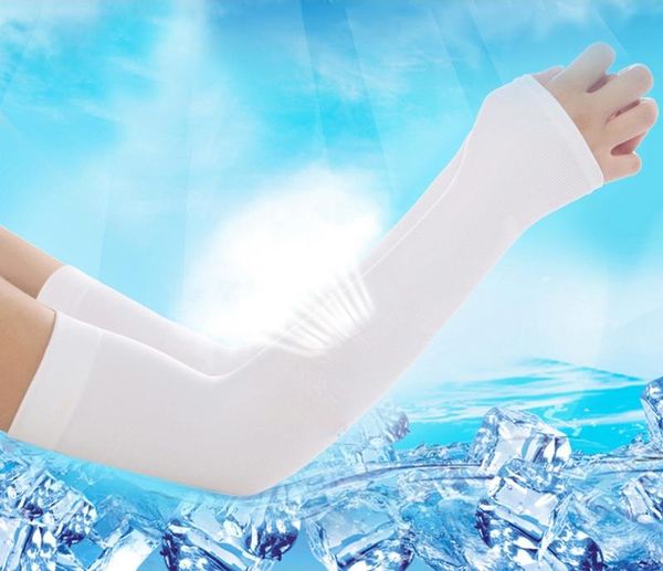 

elbow & knee pads 3pcs ice sleeve sunscreen women's silk men's cool summer detachable sleeves, Black;gray