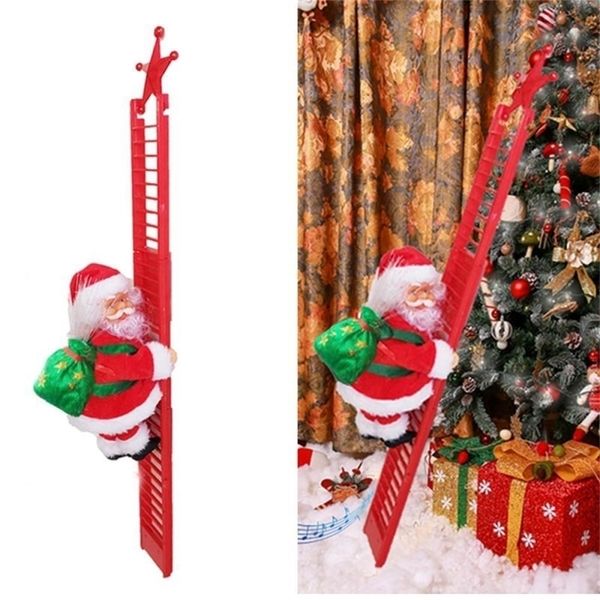 Рождество Санта-Клаус, восхождение на лестницу для рождественских деревьев, висит домашний декор Xmax Новогодние подарки Party Home Decor Детские подарки 201017