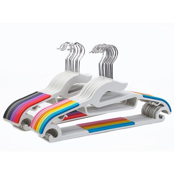 

laundry bags 10pcs plastic non-slip clothes hangers multifunction household wardrobe coat rack