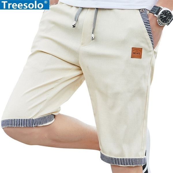 

knitted linen cotton shorts mens summer men's casual sports men pants five brand short 210713, White;black