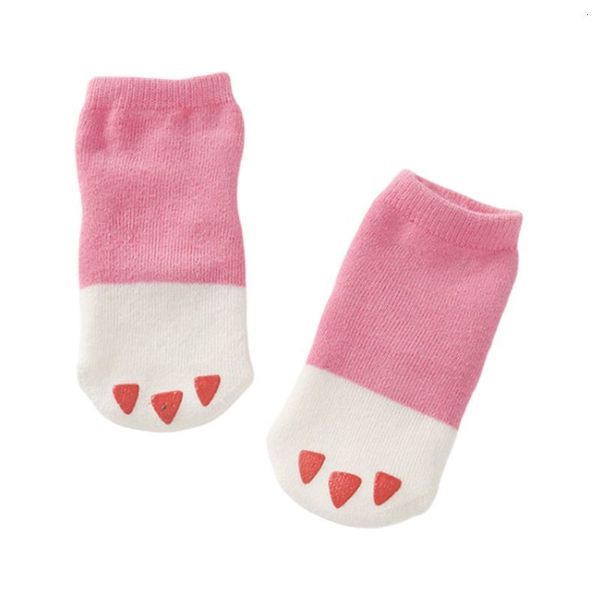 

baby winter thick cute cartoon animal claw anti-slip socks d08e, Black;white