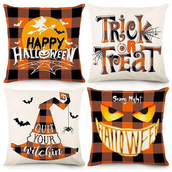 

pillow case halloween covers 18x18 set of 4 pillowcase holiday decoration throw for sofa decor