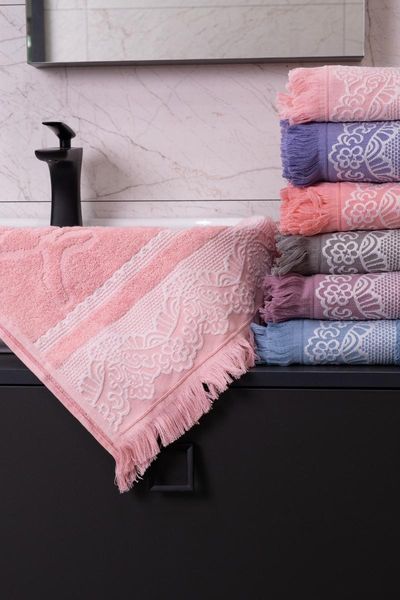 

%100 turkish cotton 6' piece hand, face towel 50*90 cm pre-wash