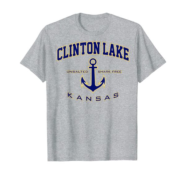 

clinton lake ks t-shirt, White;black