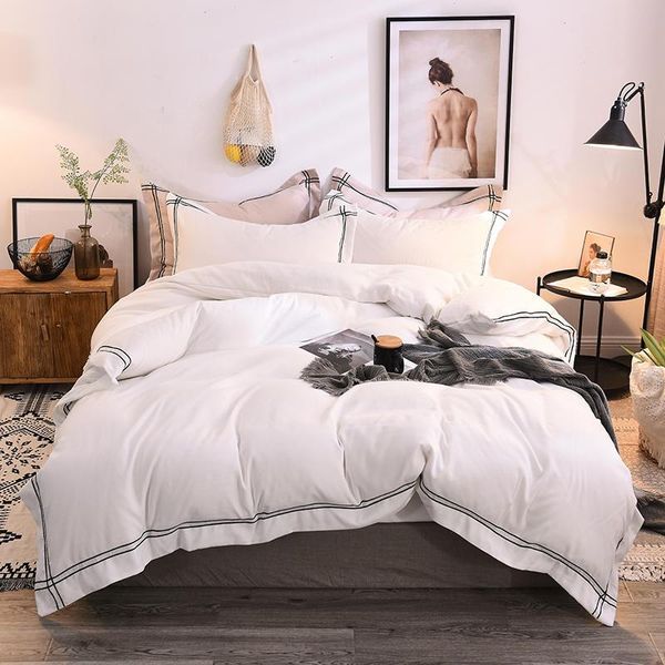 

bedding sets 100% cotton sanding warm duvet cover set softest resistant rubber bed fitted sheet  king size 4pcs