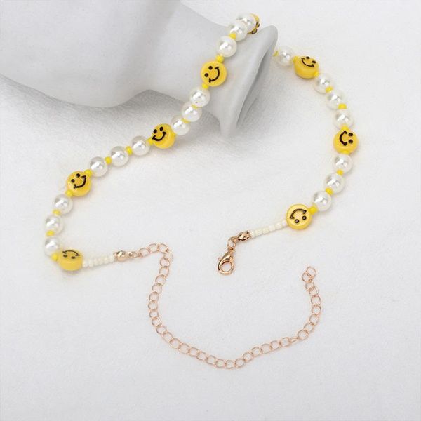 

chains fashion round acrylic beads choker necklace elegant pearl chain necklaces for women girls party jewelry gifts wholesale, Silver