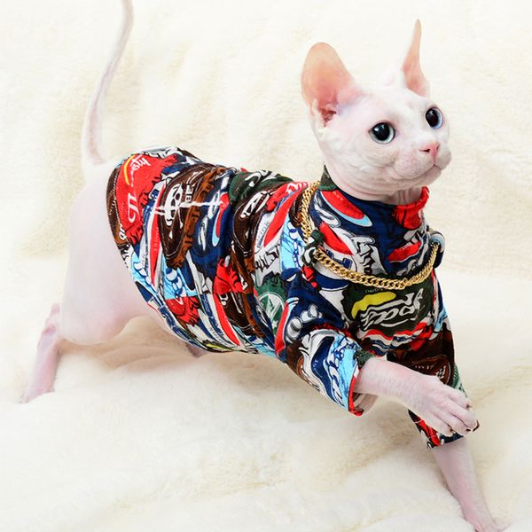 

Cat Cothes Thin Breathabe Pet Dog Cothes for Sphinx Cothes 90% Cotton