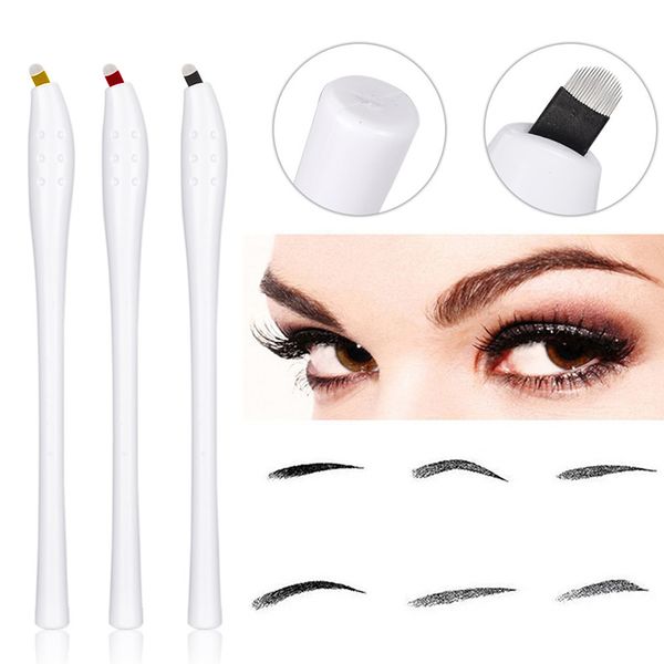 

10pcs sterile sterilized disposable microblading pen manual permanent makeup eyebrow tattoo tebori pen microblading hand tools