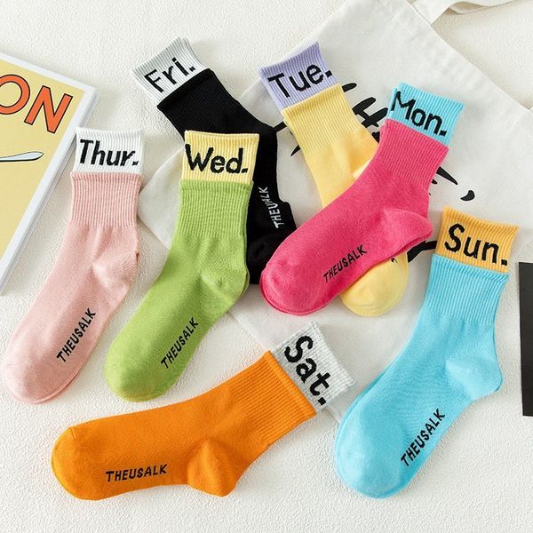 

spring and autumn womens sock fashion women and men socks cotton socks letter breathable cotton sports socks wholesale, Black