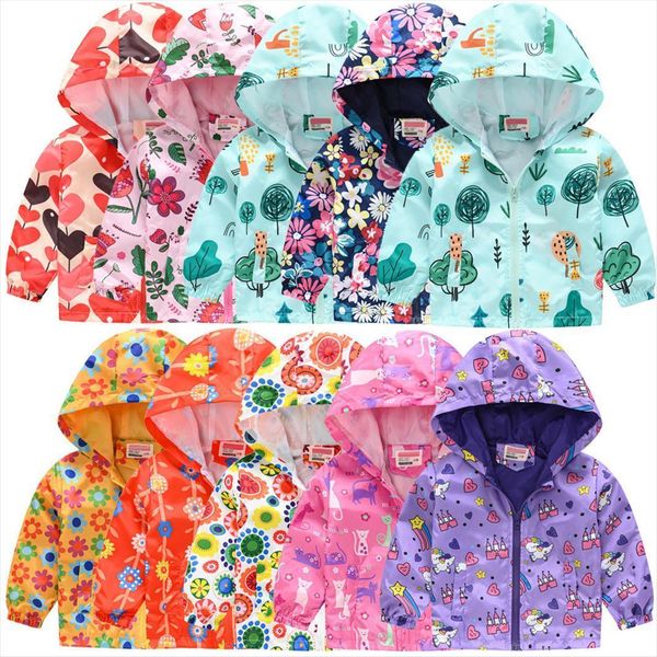 

kids clothes boys jackets children hooded zipper windbreaker baby fashion print coat infant waterproof hoodies for girls, Blue;gray