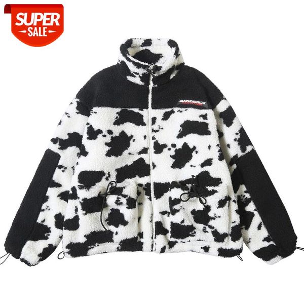 

Hip Hop Cow Pattern Men Thick Parka Casual Warm Padded Jackets Harajuku Lambswool Jacket Coat Windbreaker 2020 Streetwear Winter #Tj7E, Black