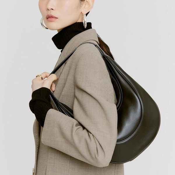 

evening bags brand designer hobo shoulder for women simple ladies handle bag pu soft leather female handbag shopper half moon casual