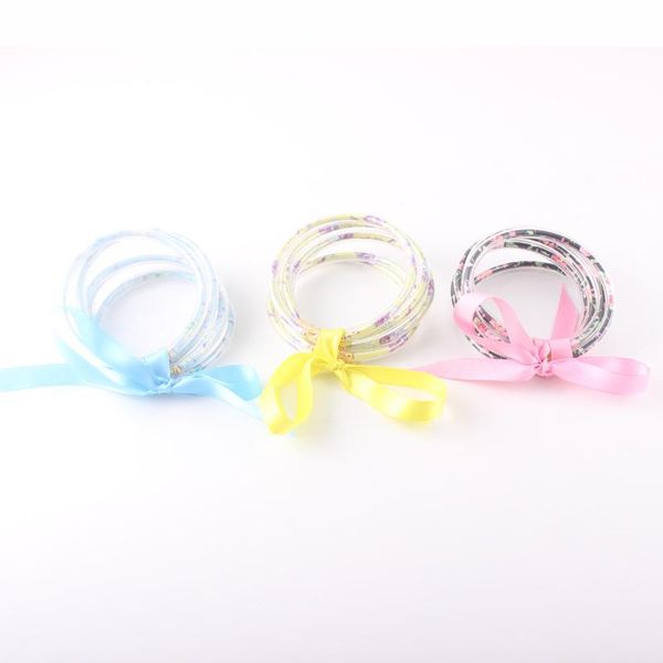 

bangle 5 pieces/set jelly leather bracelet ladies set silicone, Black