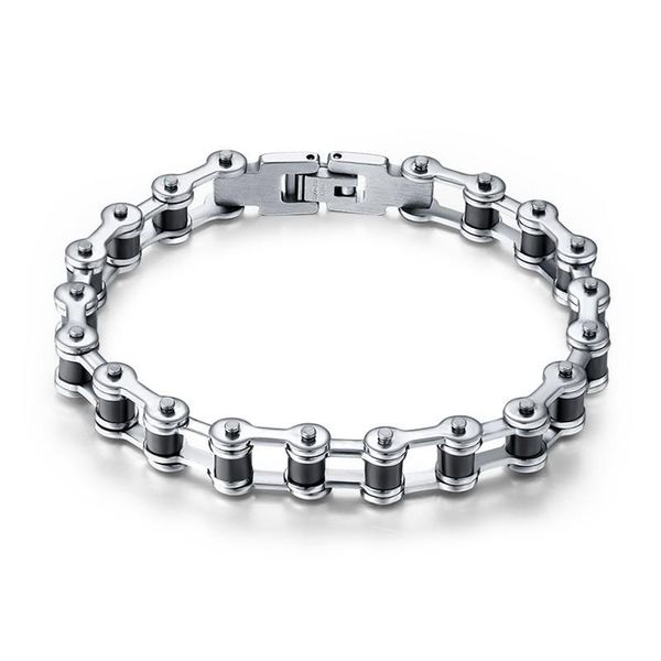 

bangle stainless steel bicycle chain bracelet, Black