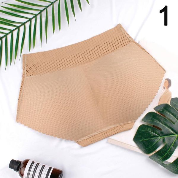 

gym clothing women seamless underwear high waist tummy control shaper bulift hip up padded panties, White;black