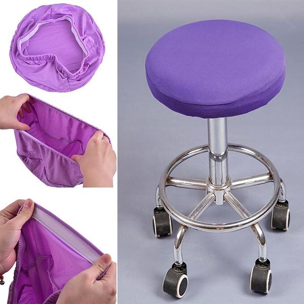 

chair covers round cover bar stool elastic seat home slipcover floral printed