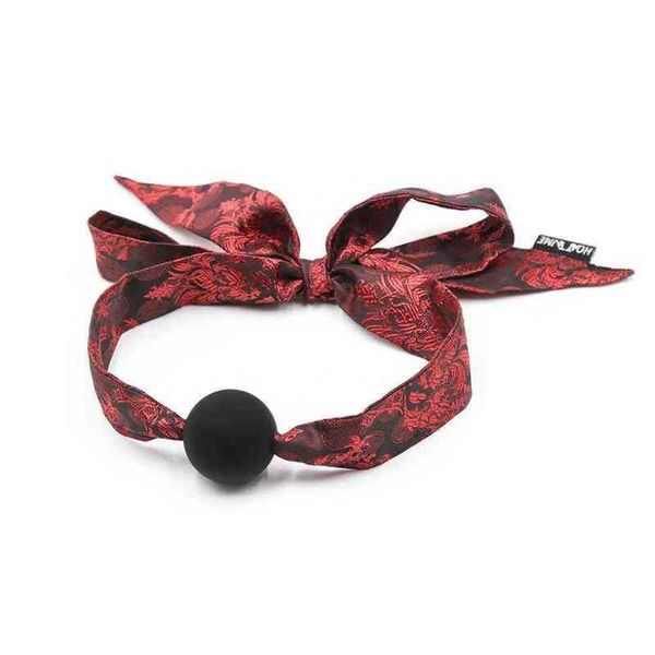 Nxy SM Bondage Smlove Pizzo Solido Silicone Bocca Aperta Gag Ball Rosso Stile Cinese Orale Bdsm Giochi di Schiavi per Coppia di Adulti 1223