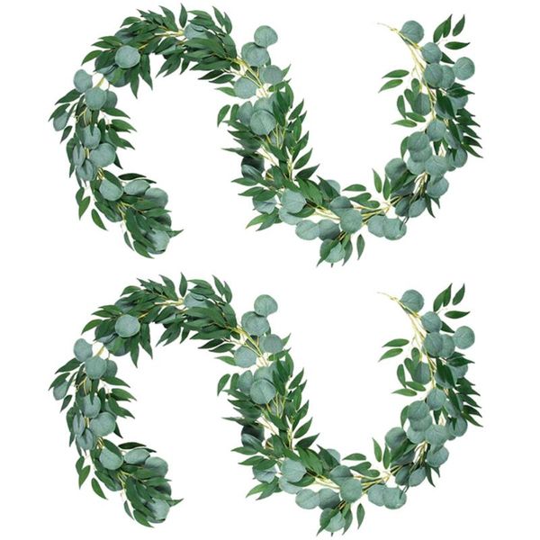 

2pcs artificial vine decor eucalyptus hanging vine eucalyptus diy accessory