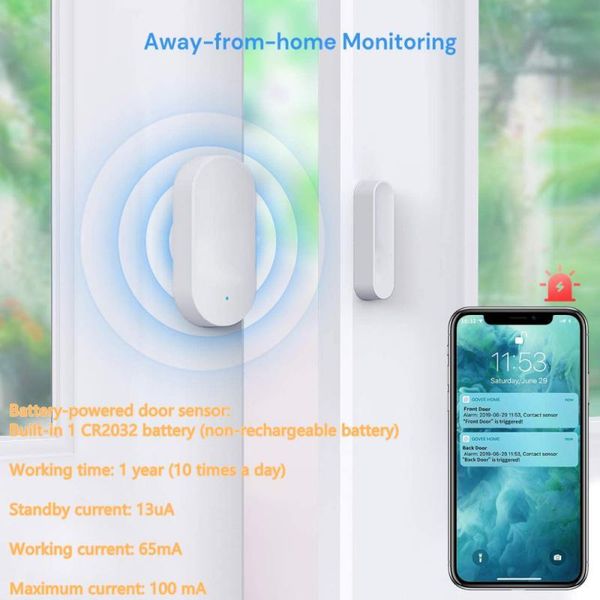 

smart home control zigbee wifi door sensor open/closed detectors security alarms window work with alexa google