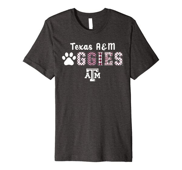 

Texas Am Aggies Patterned Letters - Apparel Premium T-Shirt, Mainly pictures