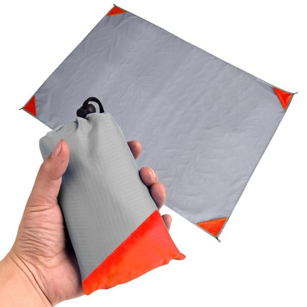 

outdoor pads beach blanket, lightweight waterproof mat with 4 stakes, portable pocket picnic for travel, camping, hiking