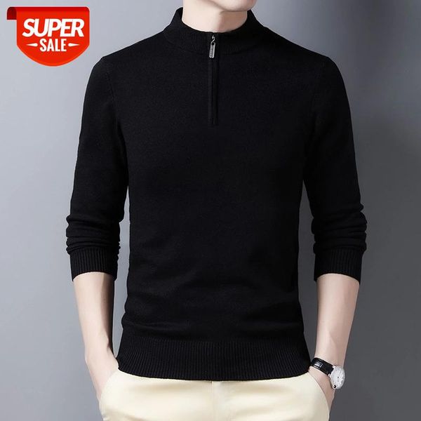 

sweater men pullover mens half zipper turtleneck sweaters man causal knit sweater half men turtleneck fashion pullovers #ms8c, White;black