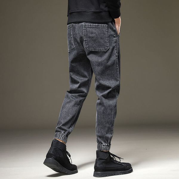 

denim capris autumn winter 2021 new jeans trend loose legged overalls men's pants, Blue