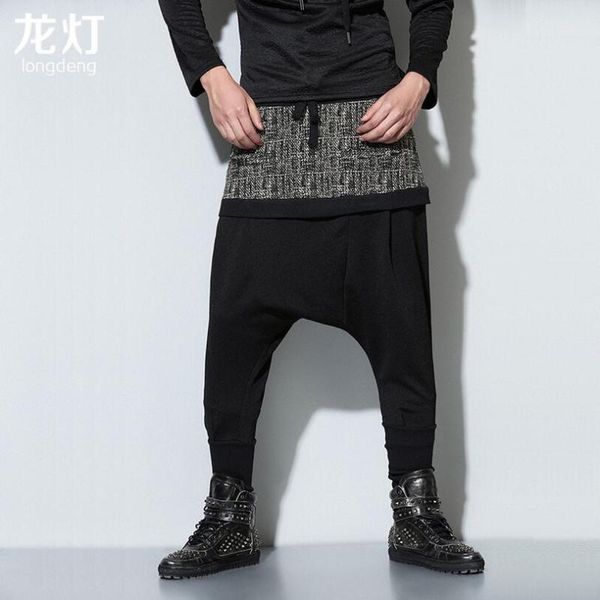 

men's pants size men large europe and the united states loose leisure harem / m-xl, Black