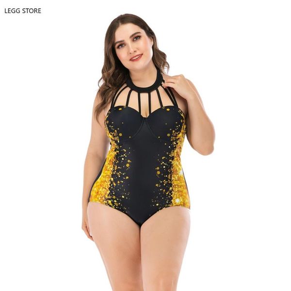 

high neck hollow out backless oneÂ piece sexyÂ women trendy plus size skirt monokini 2021 new push up bathing suit dress l-4xl