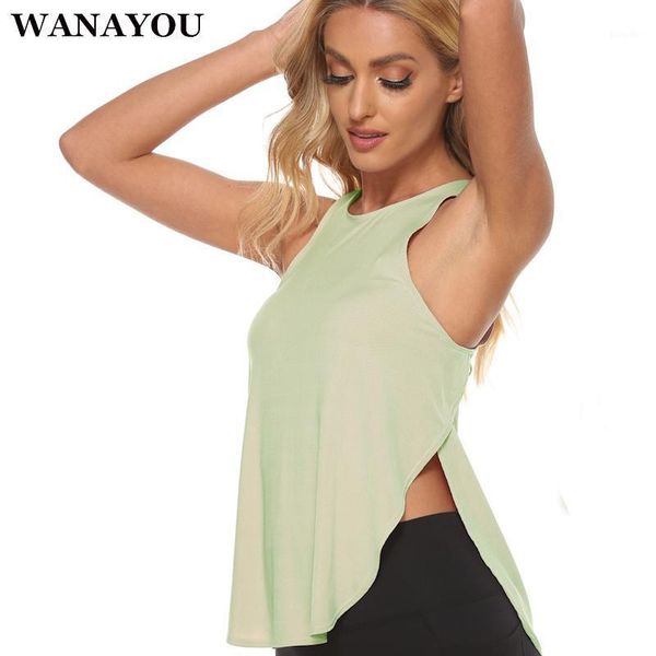 

yoga outfit wanayou breathable gym crop for yoga,women fitness vest workout ,open side sleeveless jogging running shirt