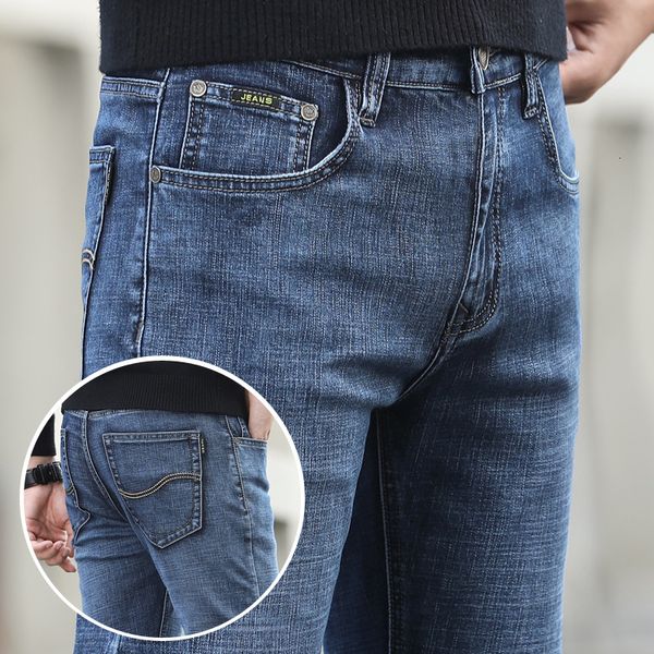 

2021 new men's autumn winter cotton men stretch business pants fashion trousers denim jean mens jeans big size 35 36 38 40 sc7n, Blue