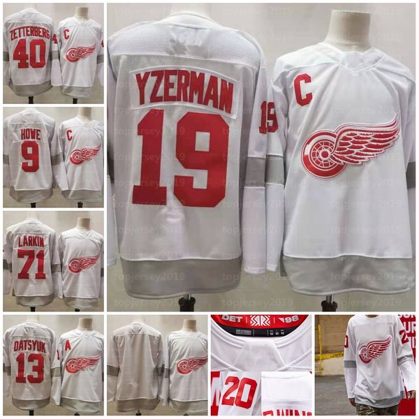 

40 henrik zetterberg detroit red wings mens 2021 reverse retro jerseys dylan larkin gaudi howe steve yzerman pavel datsyuk hockey jersey, Black