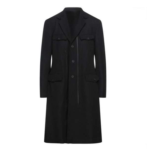 

men's suits & blazers m-6xl big yards spring and autumn men loose windbreaker in the long leisure sleeve coat fashionable suit, White;black