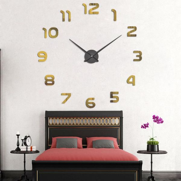 

wall clocks 9 mm sheet antique style european black color large digitial decoration