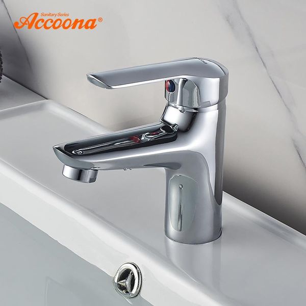 

bathroom sink faucets accoona basin faucet and cold water mixer single handle hole modern style main body copper a9668
