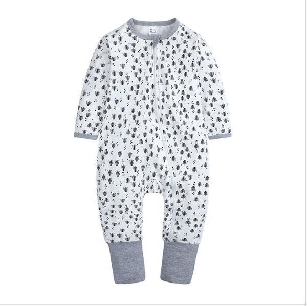 Meninos recém-nascidos meninos menina romper impresso longo manga inverno algodão romper garoto jumpsuit playsuit roupas roupas