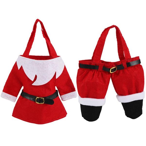 

christmas decorations candy bag santa claus clothes elf kids toys gift bags holders