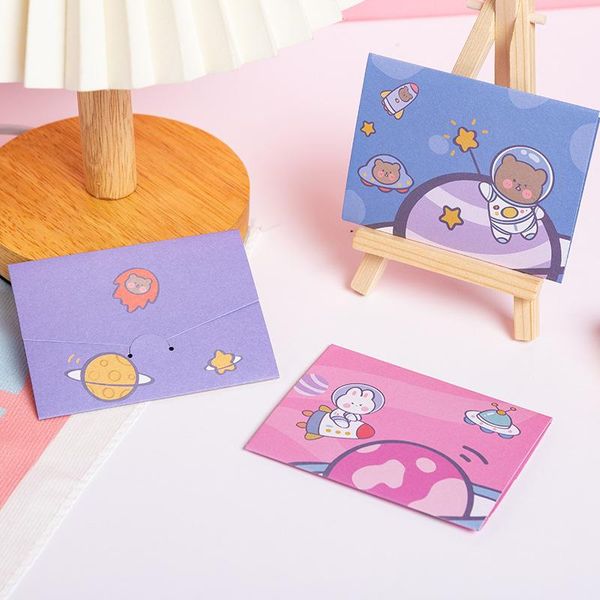 

greeting cards 2pcs birthday card blessing thank envelope letter paper postcard decoration gift tanabata girly style cute cartoon bear