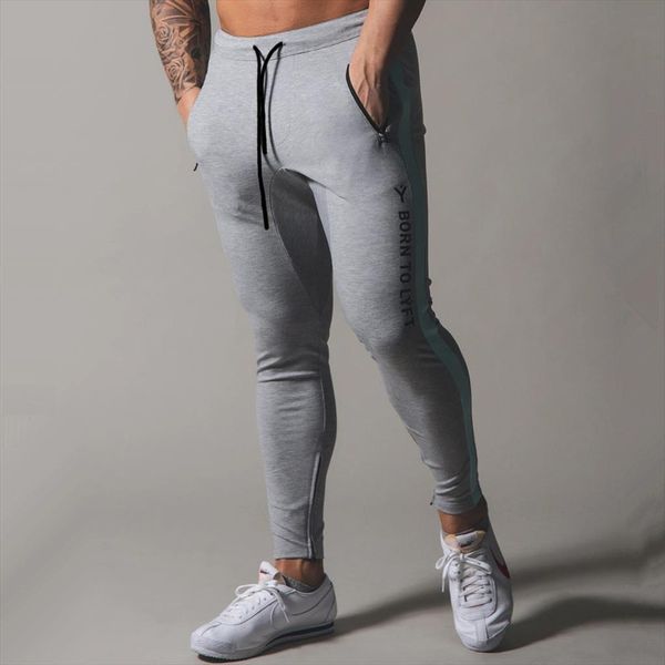 

joggers sweatpants casual bodybuilding women pants skinny trousers male gym fitness workout cotton trackpants running sport wear, Black