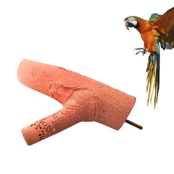 

other bird supplies tree branch parrot grinding stick activity climbing playing stand (single branch, rabdom color)