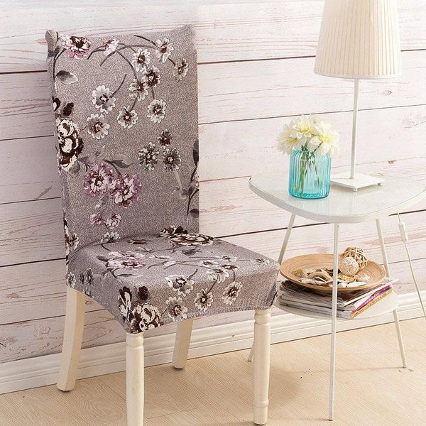 

chair covers european floral print dining cover spandex elastic anti-dirty slipcovers universal stretch removable seat case
