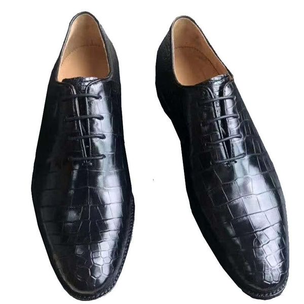 

dress shoes xinepiju men crocodile thailand leather man formal, Black