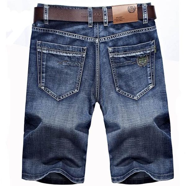 

icpans thin denim casual shorts men knee length 2021 summer cargo jeans shorts male size 40 42, White;black