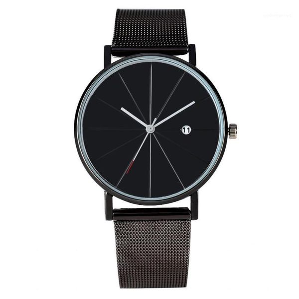 

fashion women watches quartz analog steel mesh band business large black dial clock female gift montre femme wristwatches, Slivery;brown