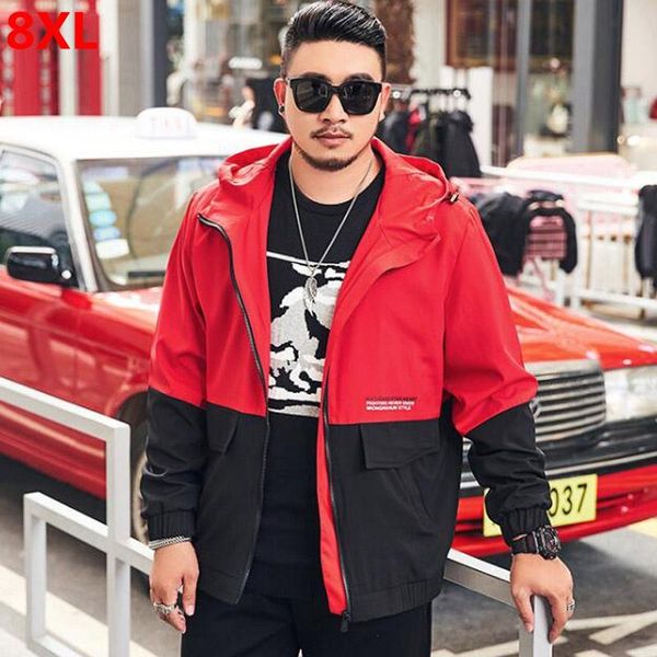 

men's jackets 2021 autumn large size jacket student fat plus hat youth tide oversized 8xl 7xl 6xl 5xl 4xl, Black;brown
