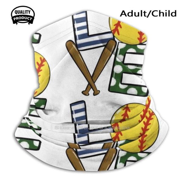 Sciarpe Softball Love Outdoor Soft Warm Sciarpa sportiva Gioco della palla Squadra Mazza da baseball Cool For Kids Girl Boy