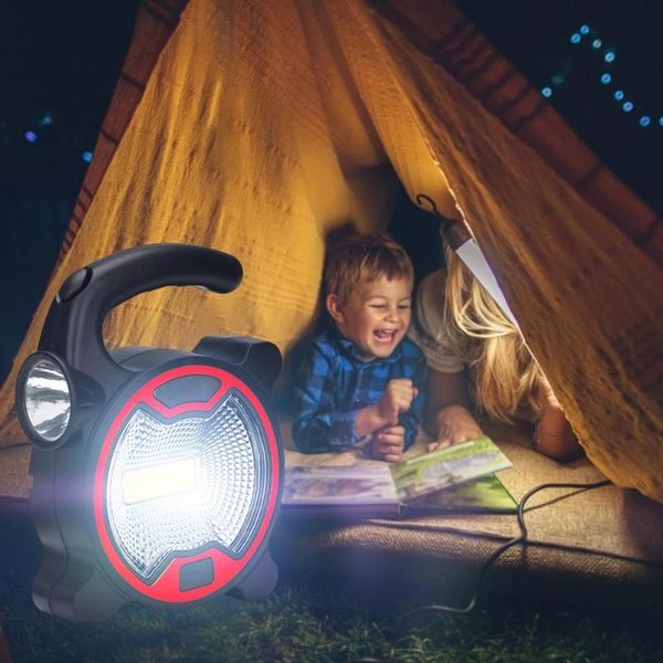

cob led high power work light portable waterproof garden lawn camping lamp