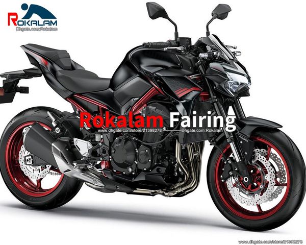 Per Kawasaki Z900 2020 2021 Carenature aftermarket Z 900 20 21 Coperture per carenature moto rosso nero (stampaggio ad iniezione)