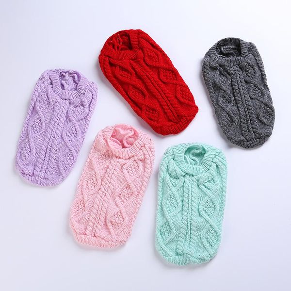 

dog apparel cat sweater winter thick knitting pet clothes for small dogs cats dachshund pullover shirts puppy kedi clothing